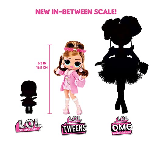 L.O.L. Surprise!- LOL Surprise Tweens-Descubre 15 Sorpresas-con Vestidos, Accesorios, Cepillo para el Pelo, Percha, Soporte para Muñecas Niños-Fancy Gurl (576679C3)
