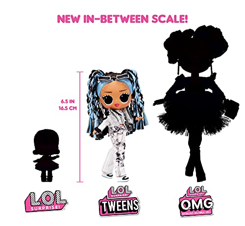 LOL Surprise Muñeca Tweens - Descubre 15 Sorpresas - con Vestidos, Accesorios, Cepillo para el Pelo, Percha, Soporte para Muñecas Niños - Freshest