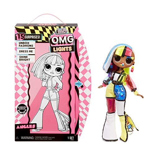 LOL Surprise Muñecas de Moda Coleccionables , Con 15 Sorpresas, Ropa y Accesorios , Angles , Serie OMG Lights