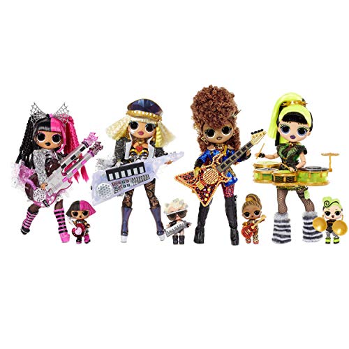 LOL Surprise OMG Remix Super Surprise , Con más de 70 sorpresas, 4 Muñecas de Moda y 4 Instrumentos Musicales