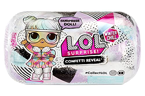 LOL Surprise Winter Chill Confetti Surprise - Muñecas - Caja con 15 sorpresas que incluyen 1 muñeca, ropa, accesorios, sorpresa de agua, disfraz misterioso y más - Coleccionable - Edad: 4+ años