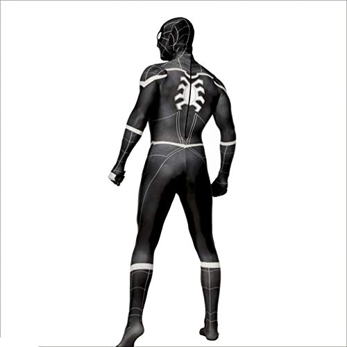 Los niños de Halloween cosplay Amazing Spiderman adulto Negro Tight Body Suit tema del traje del vestido de partido superhéroe Fantasía (Color : Black, Size : Adult M)