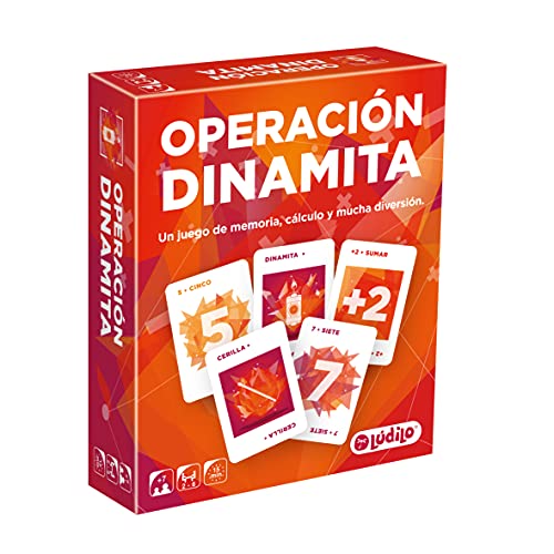 Lúdilo Operación Dinamita, Cartas, Juegos educativos para niños, Potencia la Memoria y el cálculo, Aprender matemáticas en Familia, Mayores de 7 años 803047