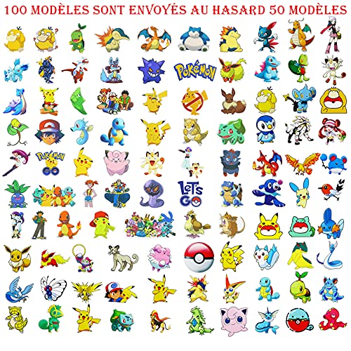 Lunriwis figuras pokemon Monster,24 mini figuras pokemon pikachu 12 Pulsera de Silicona, 50 pegatinas pokemon,
