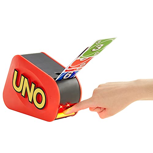 Mattel Games Juego de cartas UNO Extreme, juego de mesa con lanzador de cartas con luces y sonidos (Mattel GXY75)