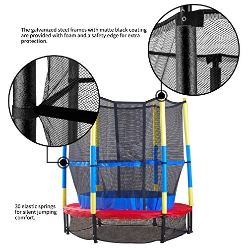 MaxxGarden - Cama elástica infantil Jumper de 140 cm con bordes y barras acolchados