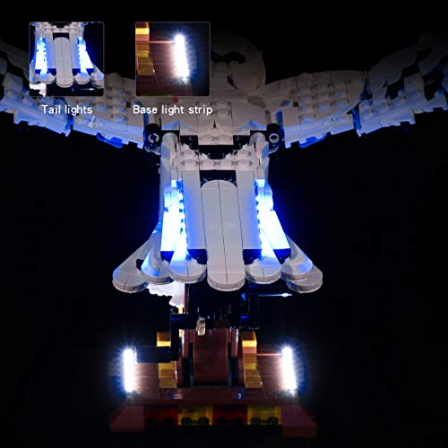 MBKE Juego de luces LED para Lego 75979 Harry Potter Hedwig Figura de búho, kit de iluminación USB compatible con Lego 75979