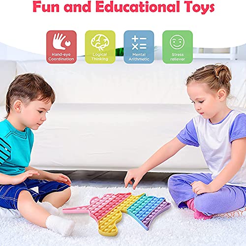 MDJEWV Pop Gigante it Fidget Toy, Pūsh Pǒp Bubble sensoriales Fidget Toys Antistress Among us Juego Juguetes, Popit Grande Juguete antiestres Juego para niños Adultos Autismo(Uni-cornio 30*30cm)