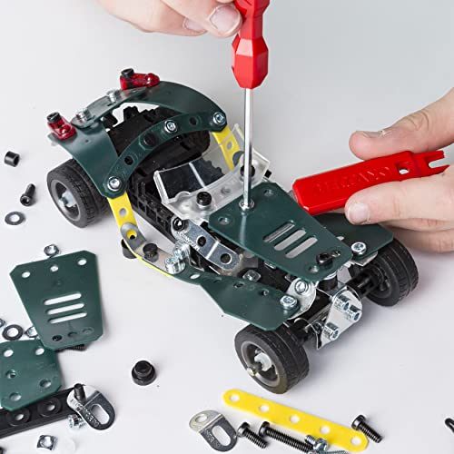 Meccano 5 Model Set Roadster - Juegos de construcción (Juego de construcción de varios modelos de vehículos, 8 año(s), 174 pieza(s), Negro, Verde, Plata, China, 360 g)