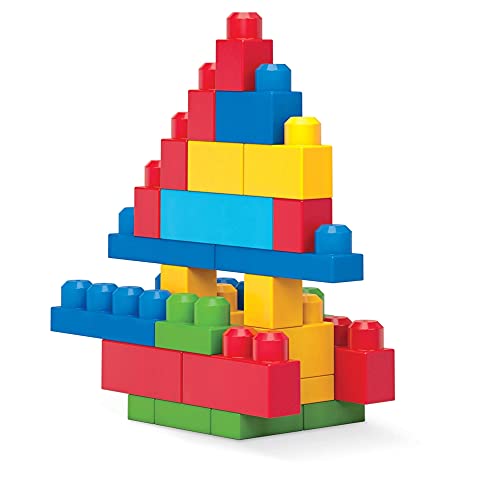 Mega Bloks Bolsa clásica con 80 bloques de construcción, juguete para bebé + 1 año Mattel DCH63)