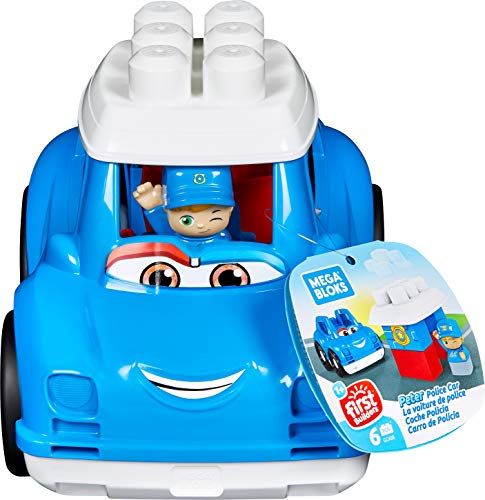 Mega Bloks Coche de Policia, juguete de construcción para niños + 1 año (Mattel GCX08)