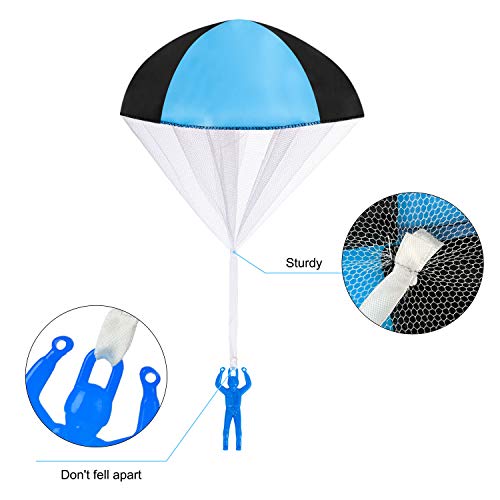 MengH-SHOP Paracaídas Juguete Mano Que Lanza Juguete de Paracaidista Set Aire Libre Juguetes voladores Regalo para Niños 4 Piezas