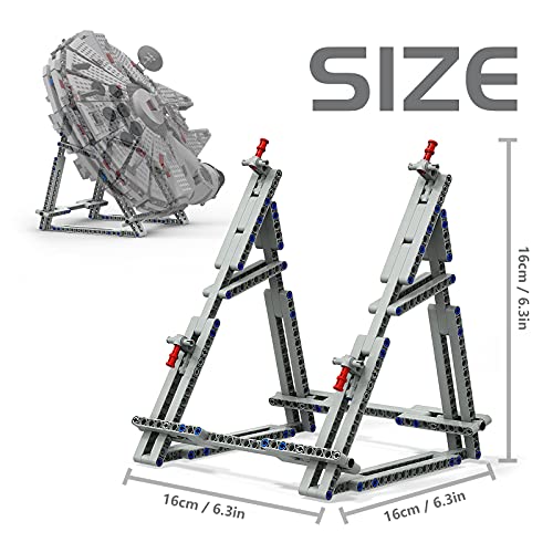 Millionspring Soporte de exhibición para LEGO 75105/75212/7965 Space War Millenium Falcon Model Set - 127 piezas (Lego no incluido)