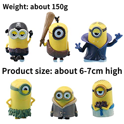 Minions Bob Kevin Cake Topper, 6pcs Caricatura Cake Topper, Pastel Decoración Suministros Fiesta De Cumpleaños Diy Decoración Suministros Para Baby Shower Cumpleaños Decoración De La Torta