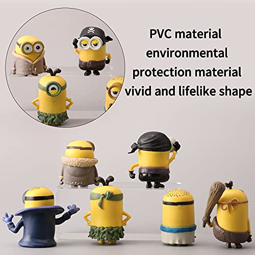 Minions Bob Kevin Cake Topper, 6pcs Caricatura Cake Topper, Pastel Decoración Suministros Fiesta De Cumpleaños Diy Decoración Suministros Para Baby Shower Cumpleaños Decoración De La Torta