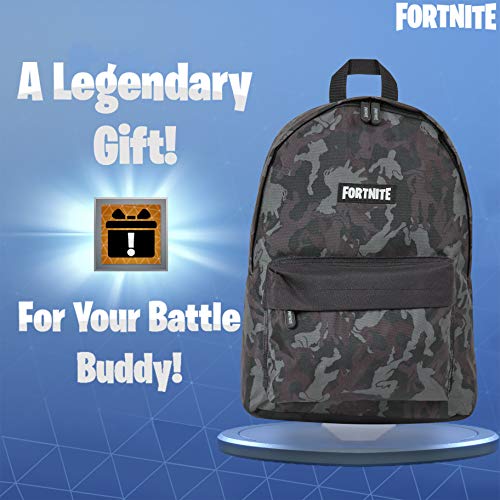 Mochila Fortnite para Niños | Mochilas Escolares Juveniles | Mochila Escolar Llama, Camuflaje | Estilo Unisex para Niños y Adultos | Regalos para Adolescentes (Negro Emotes)