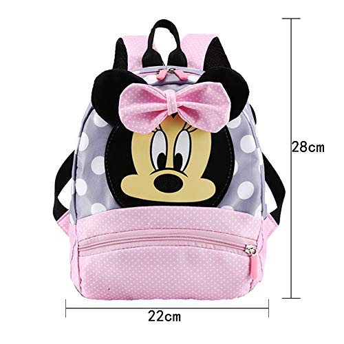 Mochilas Escolares - WENTS Material Escolar para Niñas Mochila Infantil con Minnie Mouse en Diseño 3D Mochila Rosa de Gran Capacidad Regalos Originales para Niñas