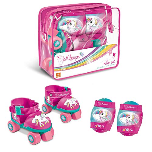 Mondo-28511 Unicorn Bolsa Patines+protección Unicornios T/22-29, Color Rosa (28511)