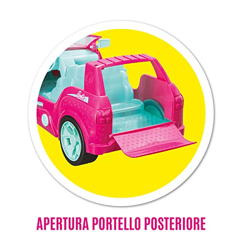 Mondo Motors - Mattel Barbie Cruiser - Coche de Crucero controlado por Radio para niños Barbie - SUV de Cuatro plazas - Detalles realistas - Color Rosa - 63647