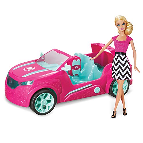 Mondo Motors - Mattel Barbie Cruiser - Coche de Crucero controlado por Radio para niños Barbie - SUV de Cuatro plazas - Detalles realistas - Color Rosa - 63647