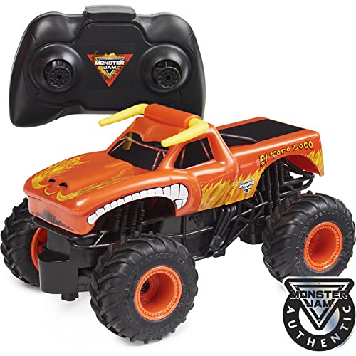 Monster Jam Camión Monstruo de Control Remoto Oficial El Toro Loco, Escala 1:24, 2,4 GHz, para Edades de 4 y más