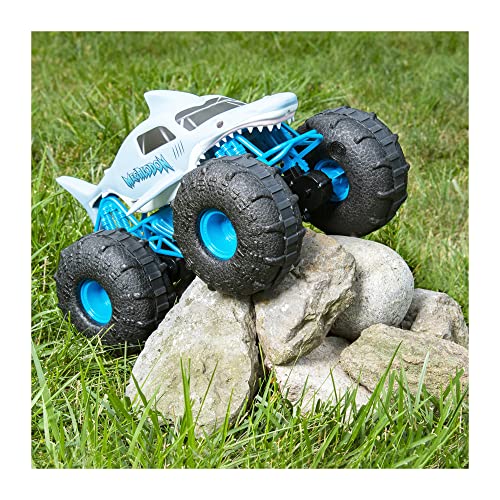 Monster Jam Megalodon STORM - Camión monstruo de control remoto todo terreno, escala 1:15