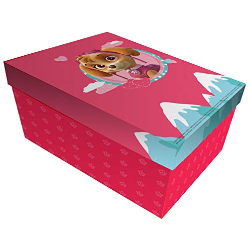 MovilCom® - Set de Regalo Skye Paw Patrol Manta Polar Cama Patrulla Canina Gorro Patrulla Canina Guantes Patrulla Canina Braga Cuello Patrulla Canina Caja Regalo Skye