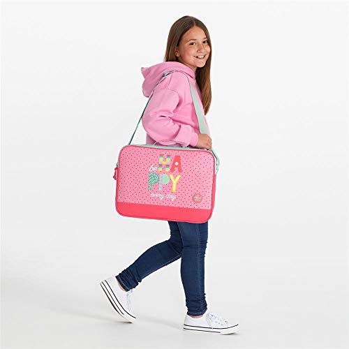 Movom Be Happy - Bolso Bandolera Escolar, 38 cm, Coral