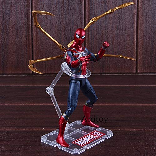 Muñeca de superhéroe - Hot Toys Marvel Avengers Infinity War Iron Spider Spiderman Figura de acción PVC Spider Man Figura de colección Modelo de Juguete 17 cm Carácter de superhéroe