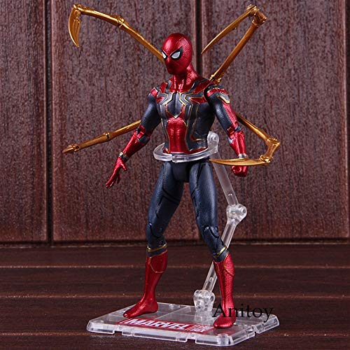 Muñeca de superhéroe - Hot Toys Marvel Avengers Infinity War Iron Spider Spiderman Figura de acción PVC Spider Man Figura de colección Modelo de Juguete 17 cm Carácter de superhéroe