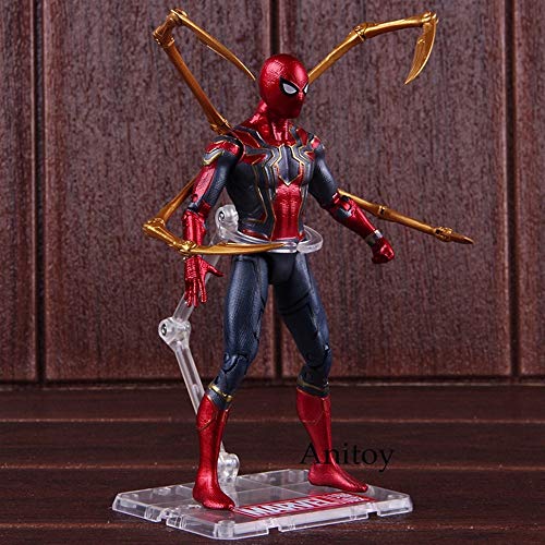 Muñeca de superhéroe - Hot Toys Marvel Avengers Infinity War Iron Spider Spiderman Figura de acción PVC Spider Man Figura de colección Modelo de Juguete 17 cm Carácter de superhéroe