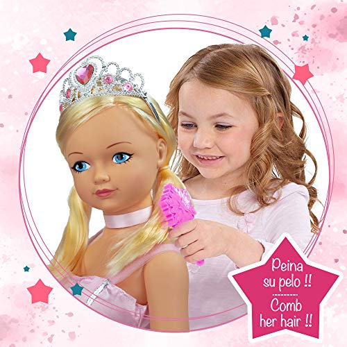 Muñeca grande 105 cm Princesa, Juguetes niños y niñas 3 años, Muñecas para peinar, Muñecas articuladas, Princesas de juguete, Zapatos niña princesa, Corona niña princesa