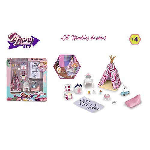 mymy CiTY - Set Muebles, habitación niña para niños y niñas de 3 a 8 años (Famosa 700015356)