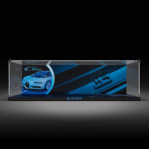 Mysta Vitrina acrílica transparente para Lego 42083 Bugatti Chiron con hebilla de cristal, versión de inyección de tinta, sin set Lego