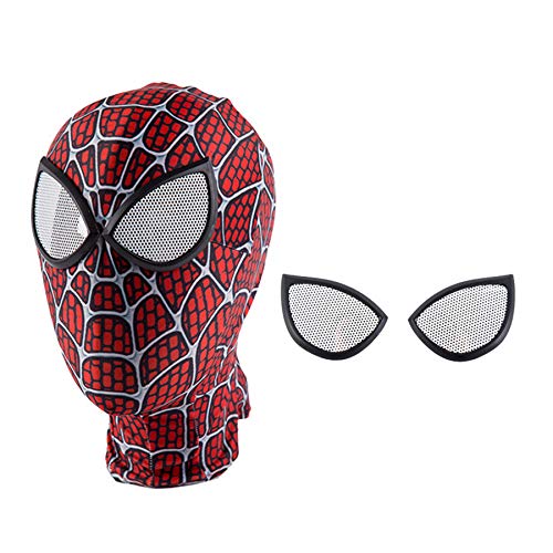 MYYLY Máscaras De Spiderman 3D Vengadores Spider Man Disfraces De Cosplay Lycra Mascarilla Lentes De Superhéroe Regalo Trajes De Fiesta De Cumpleaños Mascarada Onesies,Multi Colored-Kids~One Size