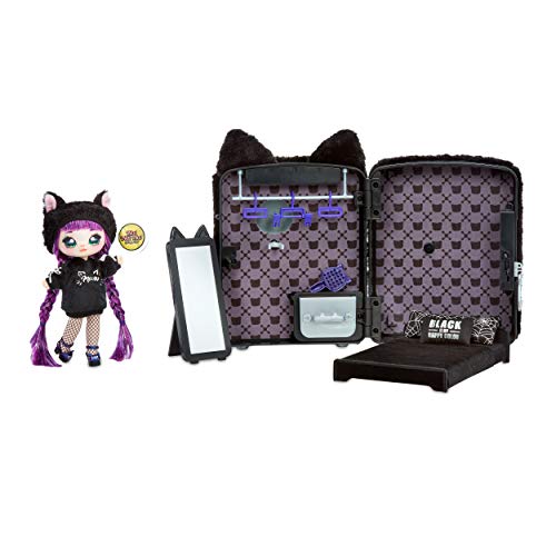 Na Na Na Surprise 3 en 1 Mochila Dormitorio Black Kitty con Muñeca Tuesday Meow de Edición Limitada
