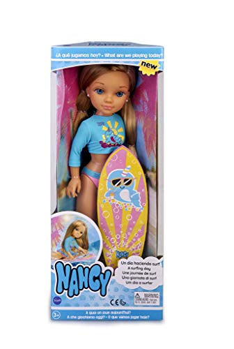 NANCY-Un día Haciendo Surf, Incluye Muñeca con Tabla y Neopreno, para niñas a Partir de 3 años, color no aplica (Famosa 700015528)