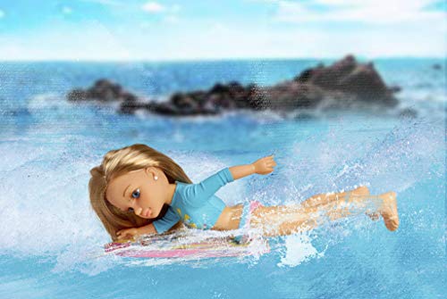 NANCY-Un día Haciendo Surf, Incluye Muñeca con Tabla y Neopreno, para niñas a Partir de 3 años, color no aplica (Famosa 700015528)