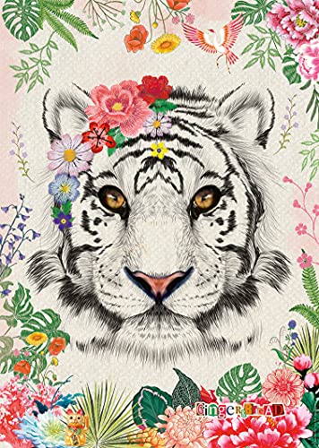 Nathan 4005556876358 - Puzzle de 1000 Piezas de Tigre Oriental para Adulto