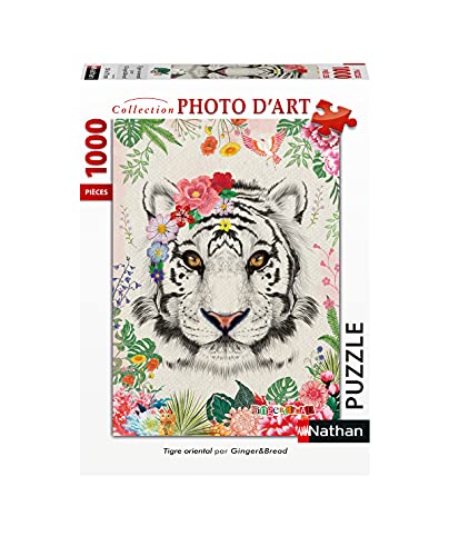 Nathan 4005556876358 - Puzzle de 1000 Piezas de Tigre Oriental para Adulto