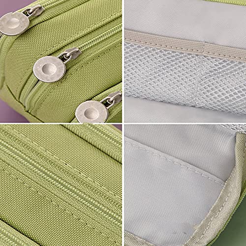 NC Estuche para lápices, Gran Capacidad, 3 Compartimentos, Duradero, Organizador para Estudiantes, papelería, Bolsa de cosméticos, Bolsa de Maquillaje para Almacenamiento de Oficina Escolar