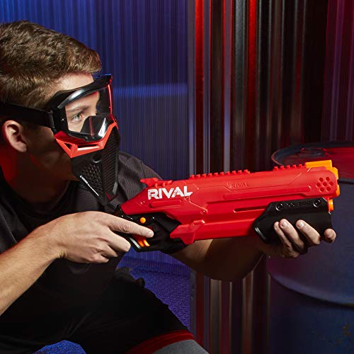 Nerf Takedown XX-800 Rojo y Bolas de Espuma Rival Oficiales (Hasbro E8446FR0)