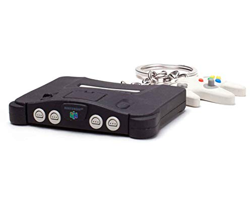 Nintendo - 64 y controlador 3D llavero de goma