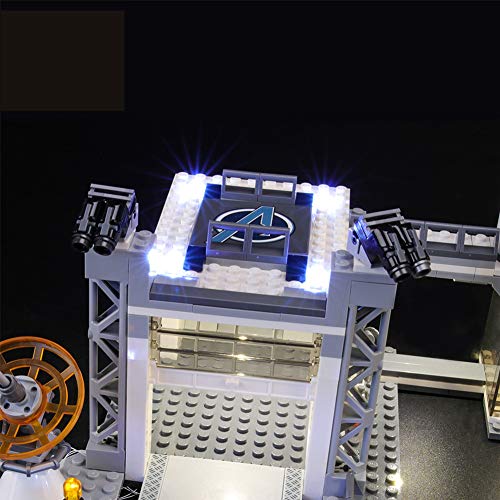 Nlne Conjunto De Luces para (Super Heroes Batalla En El Complejo De Los Vengadores) Modelo De Construcción De Bloques - Kit De Luz LED Compatible con Lego 76131 (NO Incluido En El Modelo)