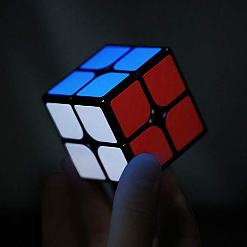 OJIN Shengshou Mr.M 2x2 Gema Baoshi Cube Rompecabezas Cerebro Twist Puzzle Juguetes (Negro 2x2)