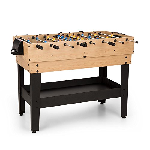 Oneconcept Game-Star - Mesa multijuegos, Mesa multijuegos Adultos con Altura Regulable, Mesa futbolín multijuegos con Reglas de Juego detalladas, 105 x 71 x 58 cm, Incluye 37 Juegos, Marrón