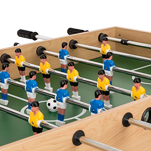Oneconcept Game-Star - Mesa multijuegos, Mesa multijuegos Adultos con Altura Regulable, Mesa futbolín multijuegos con Reglas de Juego detalladas, 105 x 71 x 58 cm, Incluye 37 Juegos, Marrón