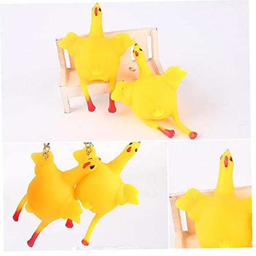 Onsinic Estrés Bola 1pc De La Novedad De Los Juguetes del Respiradero De Huevo De Gallina Gallinas Ponedoras Apretada Llavero Divertido De Halloween Llavero Niños Juguetes