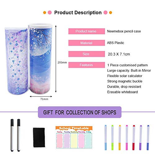 Organizador de estuches de lápices Juego de papelería Porta bolígrafos Útiles escolares creativos para niñas niños newmebox kawaii linda caja de almacenamiento, accesorios para niñas 3