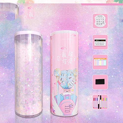 Organizador de estuches de lápices Juego de papelería Porta bolígrafos Útiles escolares creativos para niñas niños newmebox kawaii linda caja de almacenamiento, accesorios para niñas 3